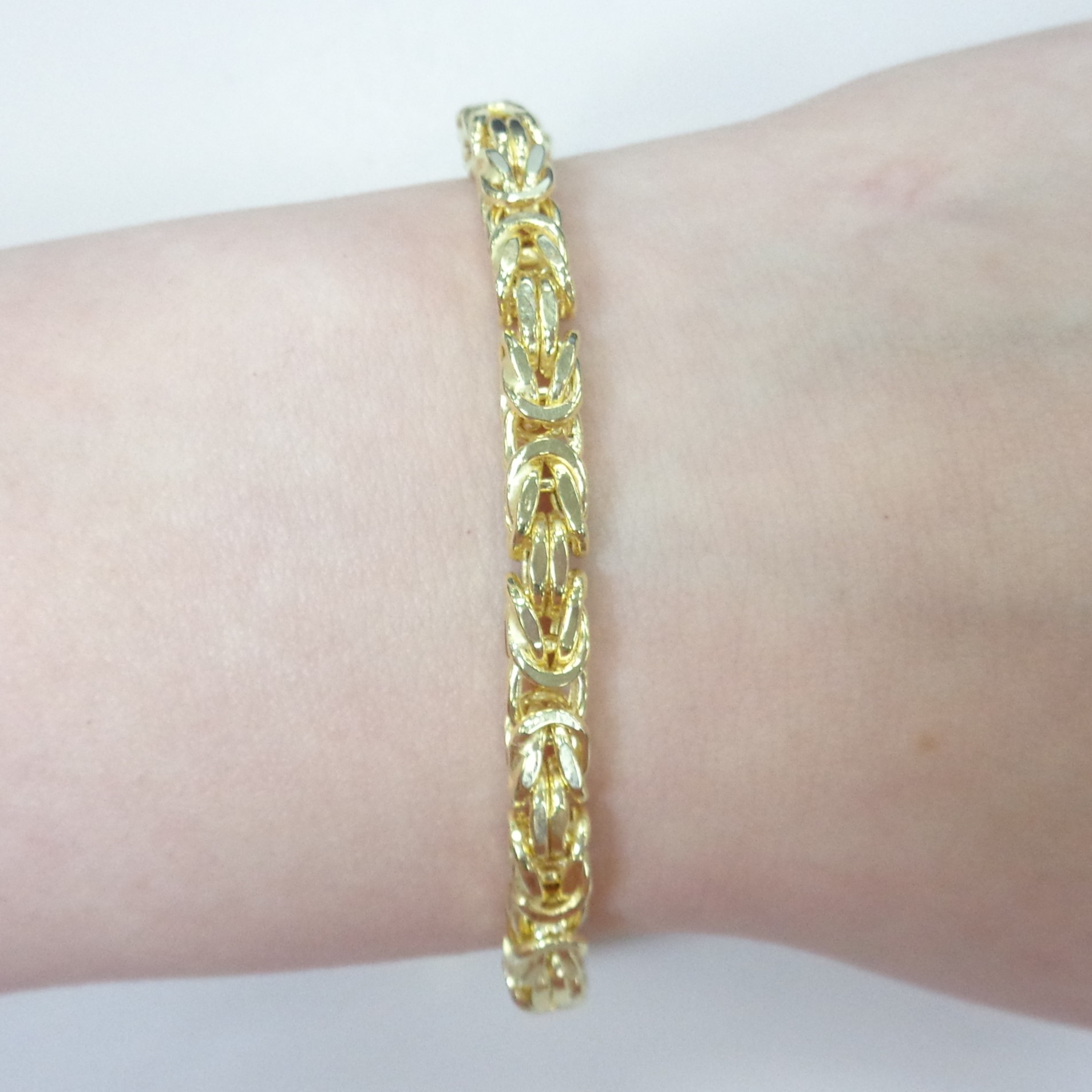 Браслет из желтого золота плетение "Лисий хвост"